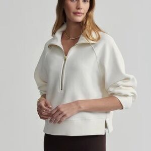 Varley Milano Half Zip Sweatshirt Ivory